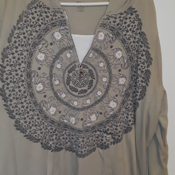 SOLD - Style & Co Hoodie w/Attached Ribbed Tank - Picture 2 of 10